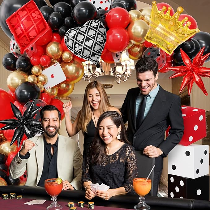 144PCS Dice Favor Boxes Casino Theme Party Decorations Casino