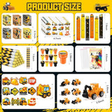 192Pcs Construction Party Favors Excavator Tractor Theme School