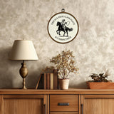 Round Wall Art Framed,Funny Cowboy Round Wall Decor –This Is a High
