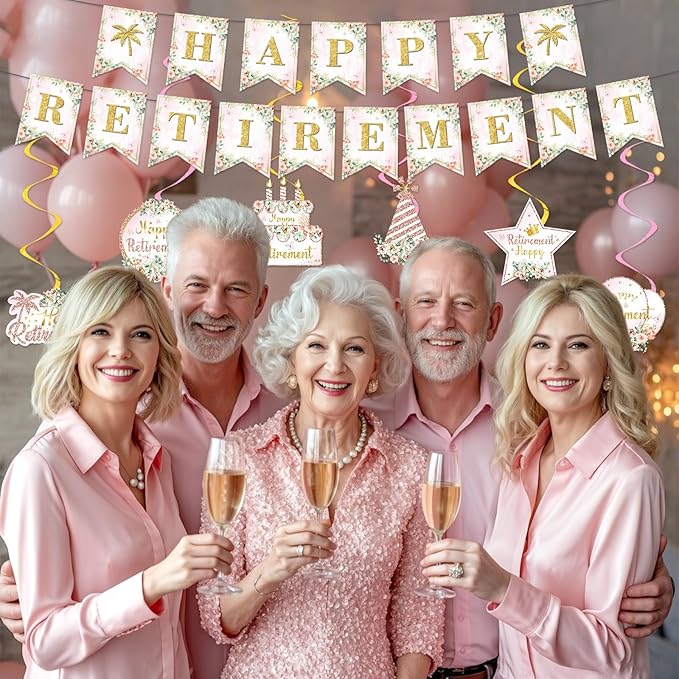 Pink Floral Retirement Party Decorations The Legend Has Retired