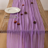 Keketoarrange 6pcs Spring Table Runner Lavender Gauze Rustic Boho
