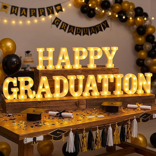 15 Pcs 2026 Graduation Party Decoration Happy Graduation Lights up