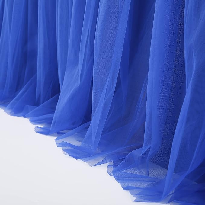 Royal Blue Tulle Table Skirt for Baby Shower 9ft Tutu Table Cloth
