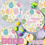 96Pcs Easter Paper Plates and Napkins Easter Eggs Themed Tableware