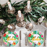 Paper Plates 9 Inch Disposable Tropical Hawaiian Luau Design 40Pcs