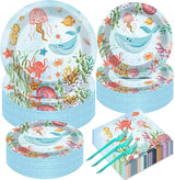 50 Guests Under the Sea Party Decorations Plates and Napkins Ocean