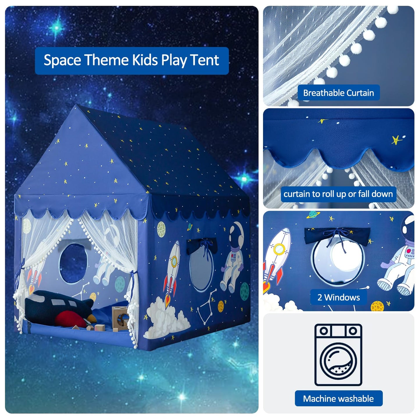Kids Play Tent Playhouse Indoor Tent for Kids Boys Toddler, Large