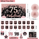 75th Birthday Decorations for Women 32PCS 75th Birthday Party