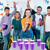 120 pcs 12 oz purple plastic cups Halloween Plastic cups purple Party