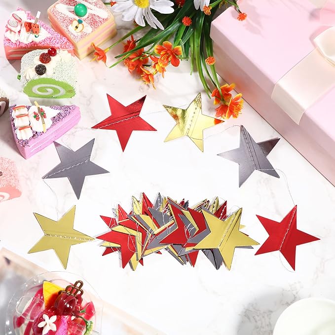 Patelai Glitter Star Garland Banner 2026 Graduation Decor 130 Feet #7