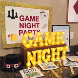 Honoson 9 Pcs Casino Theme Party Decorations Game Night Lights up LED