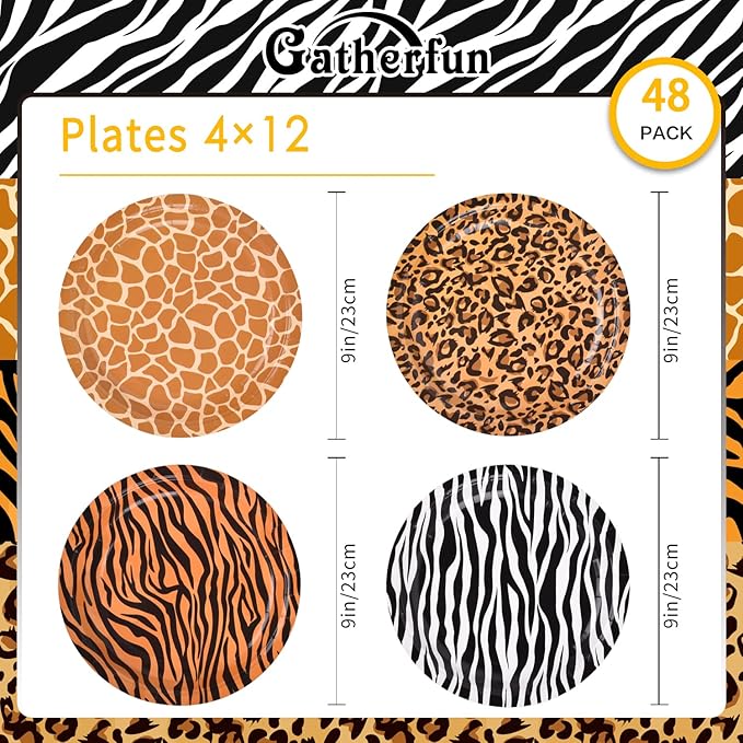 Jungle Zoo Animal Print Party Supplies Disposable Jungle Safari