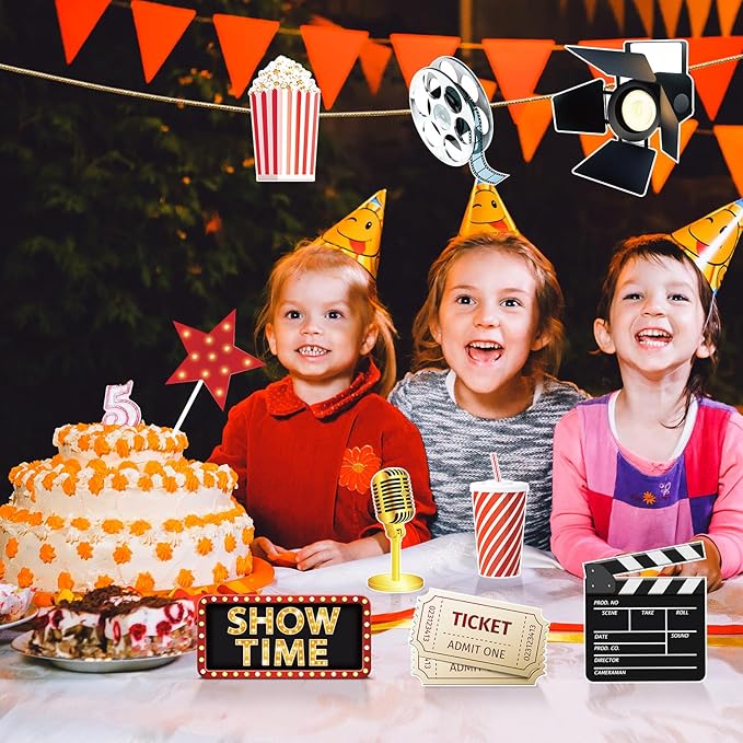 14 Pieces Movie Theme Photography Backdrop and Studio Props DIY Kit