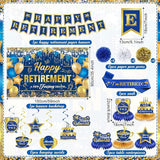 20pcs Retirement Party Decorations for Men Women Blue Gold Happy