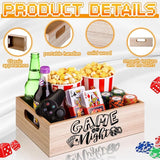 Movie Night Supplies Snack Trays Handles Reusable Wooden Movie Night