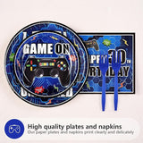 96Pcs 30th Birthday Video Game Party Supplies Blue Video Game Paper