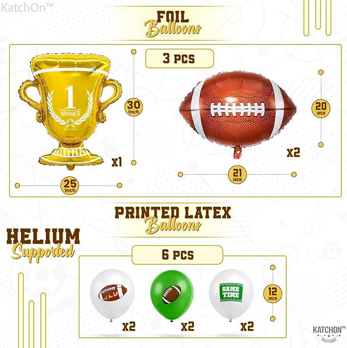Football Party Supplies Pack of 118 Football Party Decorations with