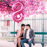 KatchOn, Giant Hot Pink 8 Balloon Number - 40 Inch | Hot Pink 8th