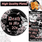 100 Pcs 30th Birthday Party Supplies Death to My 20s Paper Plates
