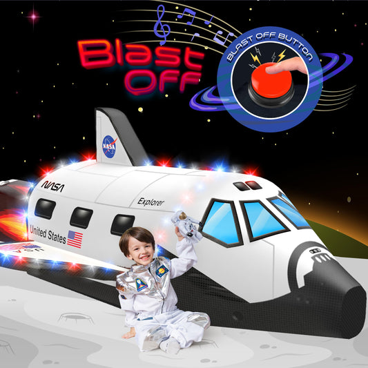 W&O Space Explorer Aerodome with LED Lights & Blast-Off Button –