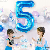 KatchOn, Giant Blue Five Balloon Number - 40 Inch | Number 5 Balloon,