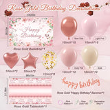Rose Gold Birthday Decorations Rose Gold Pink Nude Balloons Happy