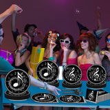 96PCS Musical Note Party Paper Plates and Napkins Music Themed