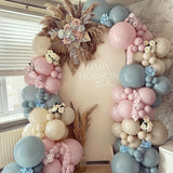 Gender Reveal Balloon Arch Kit 139Pcs Dusty Pink and Fog Blue