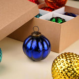 IndianShelf 6 Colorful Christmas Balls - Glass Tree Ornaments -