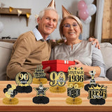 90th Birthday Decorations, 9PCS 90th Birthday Party Table Decorations
