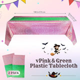 2 Pcs Witch Princess Theme Party Pink & Green Holographic Party
