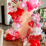 Valentines Day Balloon Arch Kit Pink Red White Balloons Garland Love