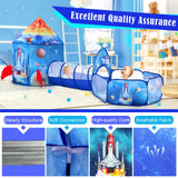 PigPigPen 3pc Kids Play Tent for Boys with Ball Pit, Crawl Tunnel,