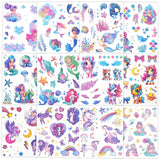 Ozepao Glitter Temporary Tattoo for Girls, 12 Sheets Mermaid Unicorn