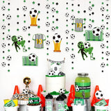 Soccer Party Decorations Black Green Circle Dot Star Soccer Sport