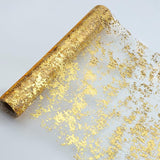 Snowkingdom Glitter Gold Table Runner Roll 11 Inch x 20 Feet Thin