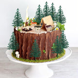 15Pcs Deer Christmas Tree Cake Topper with Tree Deer Figurines