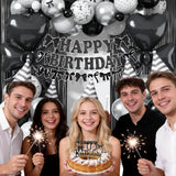 Black Bow Birthday Party Decorations, Coquette Bow Black and White