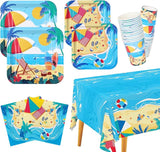 Beach Theme Party Supplies Summer Pool Pack Includes Paper Dinner