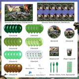 Dinosaur Birthday Decorations 280 PCS Dinosaur Birthday Backdrop