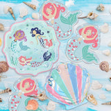 Mermaid Birthday Party Supplies 9 Disposable Dinner Plates 7 Dessert