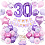30th Birthday Decorations for Her,Pink Purple 30th Birthday