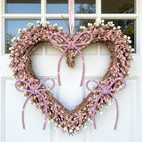 6 Pcs 4.3" x 6" 2026 Valentine's Day Bows for Decor, Mix Pink Sparkly