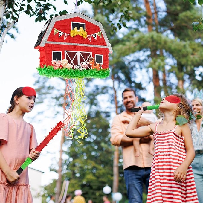Red Farm Animal Piñata Farm Baby Shower Decorations Animal Piñata