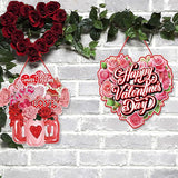 Pink Red Valentines Day Front Porch Door Hanger Decor 6pcs Love