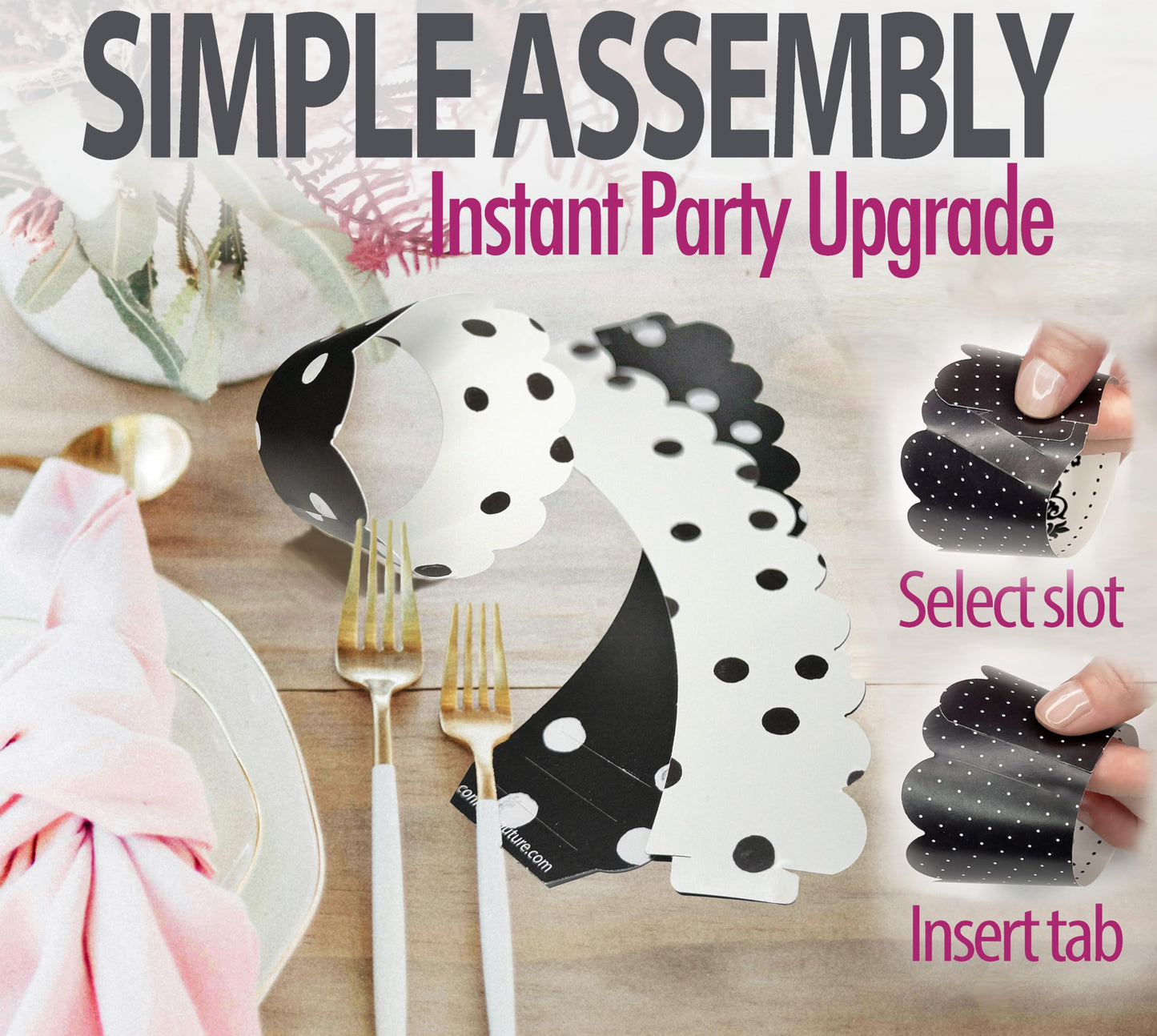 Cupcake Wrappers - Black & White Wedding, Painted Polka Dot Chic