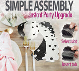 Cupcake Wrappers - Black & White Wedding, Painted Polka Dot Chic