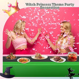 Oudain 2 Pcs Witch Princess Theme Party Pink & Green & Black Party