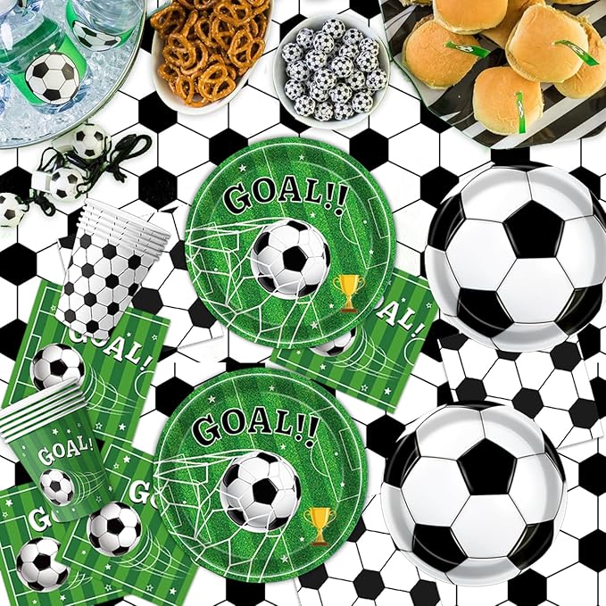 170 PCS Soccer Party Decorations Soccer Birthday Party Decorations