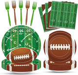 100 Pcs Football Party Supplies Set Serves 25 Disposable Football
